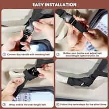 1个黑色汽车车顶储物网，实用配件，可充分利用车顶空间进行储物，适用于存放帐篷、睡袋、枕头、毯子等物品，固定在车顶上，不占用车厢或后备箱空间，让露营旅行更加便捷轻松。 - 1pc汽車頂收納網 - 查看 2