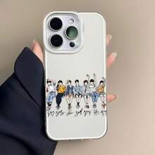 La funda para teléfono con espejo y ilustración de retrato grupal ofrece un diseño elegante y funcional. Compatible con  17,  16 Pro Max,  15 Pro Max,  13 y  12. Fabricada en TPU resistente, ofrece una excelente protección contra golpes y caídas. Un regalo único para familiares, amigos, ocasiones especiales o una grata sorpresa para cumpleaños y festividades. - Blanco - Ver 1