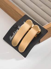 1 Set vielseitige Haarspangen für den seitlichen Pony in Gold und Silber, modische, hochwertige, minimalistische, asymmetrische und elegante lange Haarspangen für Damen, Kopfschmuck, Haaraccessoires für Frauen - Verschiedenfarbig - Übersicht 21