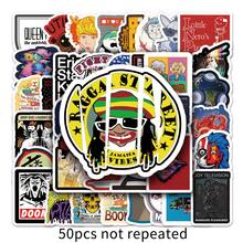50pcs Gothic Fantasy Graffiti Style Stickers, Suitable For Scrapbooking, Diaries, Laptops, Water Bottles, Cars, Faith-Based Designs With Positive Messages, Great Gift - Multicolor - View 4