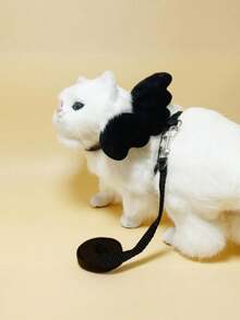 LANGXINGCS 一套糖果色天使翅膀设计防逃脱宠物胸背带和牵引绳，适合小型宠物户外活动 - 彩色 - 查看 19