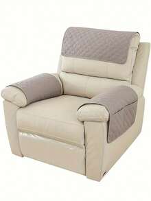 Ultrasonic Dust-Proof Anti-Slip Recliner Cover, Minimalist Solid Color Armchair Armrest Towel, Single Sofa Combination Lumbar Pillow - Multicolor - View 8