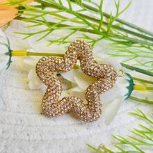 Hollow Flower Fashion Pendant Keychain, Rhinestone-Studded DIY Handmade Exquisite Clay Ornament, Car Accessory, Perfect Gift, Birthday Gift, Ideal Gift, Surprise Gift, Holiday Gift, Seasonal Gift, Gift - Multicolor - View 9