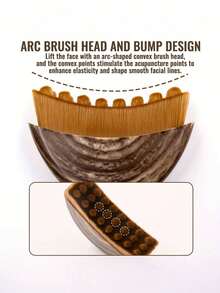 2 Pieces/1-Piece Lymphatic Sculpting Face And Body Brush Set And Stainless Steel Facial Gua Sha Board Set, Lymphatic Drainage Massager, Suitable For Face, Chin And Jawline Sculpting, Facial Massage Tool Set, Skin Firming Gua Sha Board, Beauty Tools, Skin Care Tools. - Multicolor - View 7