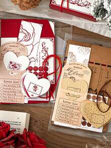 1 Set Mini Love Letter DIY Materials, "I Love You 52 Times" Series, Fragrant Paper Handwritten Scrapbooking Supplies - Multicolor - View 11