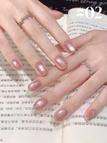 Miss Leia 1-8 15ml Spring/Summer Nail Cherry Blossom Diary Cat Eye Gel Nail Polish, High-Density, Whitening, Versatile Nude Pink Magnetic Nail Polish, Color Gel Clear Coat, Beginner Nail Art, UV LED Curing, Soakable Semi-Permanent, Suitable For Beauty Salons, Nail Salon Sets, DIY, Home, Holiday Gifts For Women, Nail Art - 裸粉色 - 查看 19