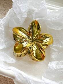 4 件/1 件 7.6 厘米/2.99 英寸 芙蓉花形发夹，适合女士，黑色/白色/金色/银色，轻质塑料浴室发饰，适合日常外出、休闲、派对、通勤、海滩度假、马尾辫、发髻、洗脸、化妆、服装搭配时尚爪夹女式发夹女士发夹优雅发夹花夹头发秋季配饰秋冬度假装女士 - 彩色 - 查看 13