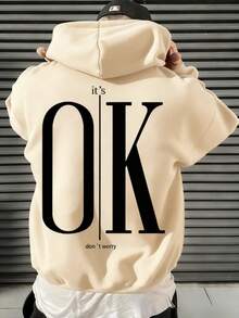 2025 Men's Sport Hooded Sweatshirt - All-Season Casual Streetwear With Geometric Print,  Machine Washable Winter Coat - Black - View 7