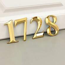 1pc 2.8 Inch/7cm 3D Floating Self-Adhesive House Number, 0-9 Plastic Number Letter Sticker, Rust-Proof Door Plate Street Address Number Sign For Hotel Room, Office, Apartment - Multicolor - View 5
