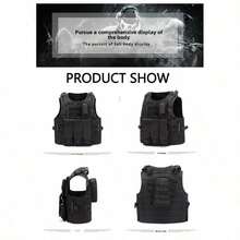 Military Tactical Vest Air Soft Paintball Molle Plate Carrier Combat Game Vest