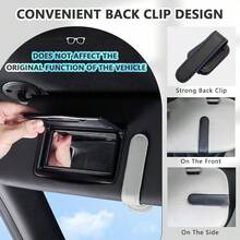 Sunglasses Holders For Car Sunglass Clip For Car Visor - Magnetic Leather Eyeglasses Holder For Car - Glasses Organizer For Car Visor - Car Visor Clip For Sunglasses, Card, Ticket(Black/Grey /Pink) - Xám - Xem 5