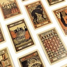 Limited Edition Chelsea Lenormand Red Collection Tarot Cards - 40 Cards With Intricate Artwork, Dark Brown Paper, Mystical Design For Divination & Fortune Telling, Includes Guidebook For Easy Interpretation, Fortune Telling Cards, Mystical Card Desi - Multicolor - View 5