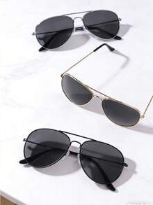 3副经典双梁驾驶和钓鱼风格眼镜，适合骑行和旅行 - 彩色 - 查看 4