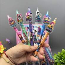 6pcs/Set KPOP Gel Pens, Plastic Stickers Of Girl Groups, 0.5mm Gel Ink Pens With Pressing Mechanism, Signature Gel Pens, And Ballpoint Pens For Office & Study Use