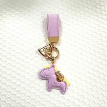 Luxury Horse-Shaped Keychain - Lucky Charm For The Year Of The Horse 2026, High-Quality Leather Couple Car Key Chain, And Adorable Cartoon Clothing Bag Pendant, Ideal As New Year Gifts, Perfect Choice For Car Keys