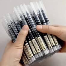 Straight Liquid Rollerball Pen Quick-Drying Black Pen Student Pen Gel Pen Stationery Large Capacity 0.5mm Brush Question Pen Wholesale - Multicolor - View 4