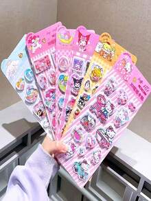 Cute Animal Stickers (Highly Elastic Bottom!) Exquisite And Compact 3D Animal Stickers. Adorable Stickers. Room Decor. Book Decoration. Transparent Embossed Creative Stickers For Scrapbooking. Diamond Crystal Decorative Stickers. Cartoon Stickers. Cute Stickers Can Be Stuck On Water Bottles, Laptops, Phones, Skateboards, And Other Items. - Multicolor - View 2