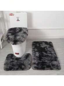 1 Set Minimalist Style Toilet Bathroom 3 Pieces Set Combination, Bathroom Floor Mat - Hot Pink - View 19