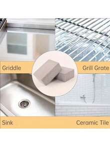 6 Pcs Grill Brick Griddle Stone Cleaning Block Pumice Stone For Cleaning Oven Stove BBQ Grill Commercial Grade Cleaner For Cookers Frying Pans Racks Flat Tops - 灰色的 - 查看 8