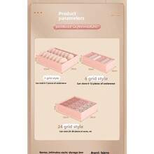 1pc Pink Bra Storage Box, Underwear Organizer - Pink - View 16