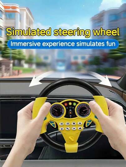 360 Degree Rotating Multifunctional Steering Wheel Suction Cup Toy, Designed For Early Childhood Education, Simulating Driving Fun, Equipped With Realistic Car Sound Effects, Reliably Satisfying Children's Curiosity, Also An Educational Gift For Babies. Gifts For Boys, Toys For Girls, Toddler Toys, Sensory Toys.