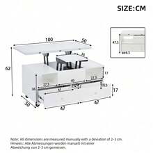 Couchtische - Weiß + MDF - Übersicht 11