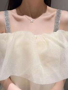 2/4pcs Rhinestone Solid Color Bra Straps, Women Lingerie Strap Accessories - Suitable For Dresses And Daily Wear - Multicolor - View 4