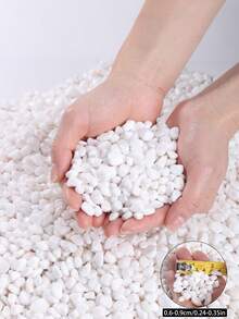 100/200/600/900g 白色鵝卵石 - 0.4-2cm，拋光，適用於花園與居家裝飾、室內植物、花瓶、戶外花盆、水族箱、魚缸及節慶餐桌中心裝飾石 - 彩色 - 查看 8