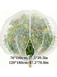 Fruit Mesh Bags, Suitable For Fruit Trees, Bird-Proof Mesh Protection Of Apple Trees And Blueberry Shrubs From Birds, Pests And Deer, Cicada Mesh Cover With Zippers And Drawstrings - White - View 5