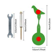 旋转鸟形靶套装（绿/黄） - 便携式练习靶，适用于射箭和弹弓，易于安装在树上，适合户外或后院娱乐