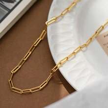 Light Fine Chain Simple Chain Layered Cross Long Titanium Steel Necklace For Women, Simple And Versatile, Non-Fading Set - 彩色 - 查看 4