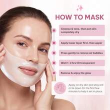 4PCS Quasi Bio-Collagen Face Mask Overnight – Hydrating Korean Sheet Mask – Niacinamide & Low Molecular Collagen – Firming & Smoothing Skincare For All Skin Types – 4 Masks - 維生素 C - 查看 9