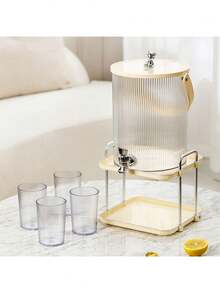 3.5L Dispenser Set, 5L Dispenser Set, Beverage Cooler, Beverage Dispenser, Water Pitcher, Water Dispenser, Juice Dispenser With Faucet, Home Beer Dispenser, And Juice & Lemonade Dispenser - Multicolor - View 13