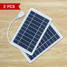 2W Monocrystalline Solar Charger, Portable Foldable Solar Panel, USB Interface For Outdoor Phone Charging And Power Generation, Made Of Monocrystalline Silicon Material, High Sensitivity, High Conversion Rate, Good Charging Effect, Designed For Outdoor Activities (Such As Travel And Camping)