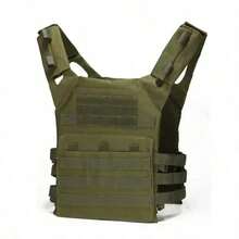 Tactical Vest With Quick Release MOLLE Soft Airsoft Assault Plate Carrier