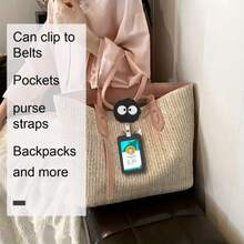 可爱卡通黑色煤球伸缩胸牌夹，适用于护士、医生、办公室工作人员 - 听诊器设计，适用于医院、诊所、工作场所 - 专业证件夹、证件套、医护人员配件、学生用品、送给女孩的礼物、返校季用品、办公用品、配件 - 彩色 - 查看 7