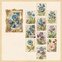 1pc Embossed Floral Stationery Paper, Botanical Themed Scrapbooking Background Material, Suitable For Bullet Journaling, Ins Style