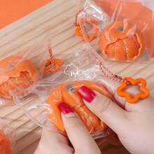 1pc Office Decompression Toy - Funny Orange Squeeze Ball For Adults - trái cam - Xem 5