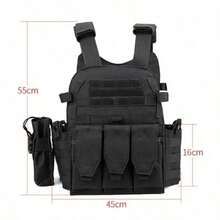 Outdoor Tactical Vest With Quick Release, Laser Cut MOLLE - Multicolor - View 6