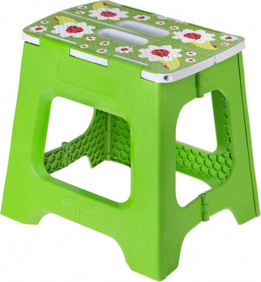Vigar Compact Step Stool Foldable, 10-1_2-Inch Step Stools For Adults Up To 330 Pound, Lightweight Stool, Non-Slip Folding Step Stool, Black - ColorJ - 查看 1