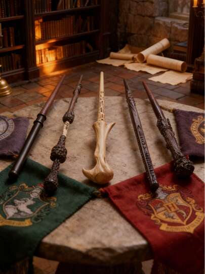 1-Piece Classic Highly Detailed Harry Potter Wand – Collectible Decorative Ornament For Harry Potter Fans, Cosplay Gear For Themed Gatherings, Desktop Display Ornament, Magic-Themed Party Prop, Birthday Gift, Holiday & Back-To-School Gift