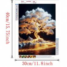 Kit de pintura de diamantes 5D - Mosaico de diamantes completo redondo DIY, artesanía para aliviar el estrés, decoración de pared del hogar, sin marco - Multicolor - Ver 5