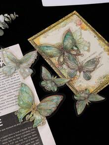 20pcs Butterfly Pattern Stickers, Multipurpose Decorative Stickers, Suitable For Hand Decoration And Back To School Decoration Scrapbook Supplies Scrapbook Stationery - Multicolor - View 10