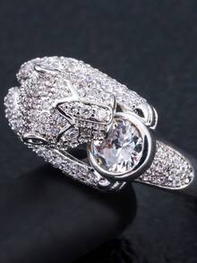1pc Leopard Shaped Zirconia Inlaid Ring, Fashion Ring For Women - Ring - View 13