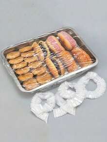 150pcs Transparent Food Cover/Food Dome, Dust-Proof Bread Cover, Food Yeast Bread Baking Rising Plate Dome, Tray Cover, Suitable For Bakery And Home, Fit For Outdoor, Camping, Back To School, 10/50/100/150pcs - Transparent - View 14