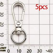 5/50pcs Zinc Alloy Swivel Rings Lobster Claw Clasps Swivel Snap Hook For DIY Keychain Keyring Jewelry Craft Making Backpack Lanyard Hanging - Antique Silver - View 20