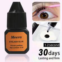 Long-Lasting Eyelash Extension Glue - 5ml/0.17oz, Eyelash Glue Eyelash,Quick-Dry, No Residue, Extension Supplies Black Lash Extension Eyelash Adhesive Strong Hold Drys In 1-2s With 2- 5 Weeks, At Home And Cluster Lash DIY - 彩色 - 查看 2