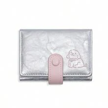 小狗图案超薄钱包 多卡位零钱包 女士三折钱包 女士礼物 迷你钱包 小钱包 可爱钱包 旅行必备证件夹 身份证夹 - 彩色 - 查看 12