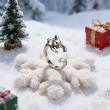 Creative Double Mouse Adjustable Alloy Ring Jewelry Accessory For Girls, Festival Gift - Silver - View 4