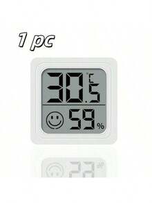 1/2件迷你笑脸温度计湿度计，双面粘贴液晶显示屏，精确监测室内/室外、卧室、餐厅、办公室、爬虫箱温度和湿度变化 - 彩色 - 查看 9